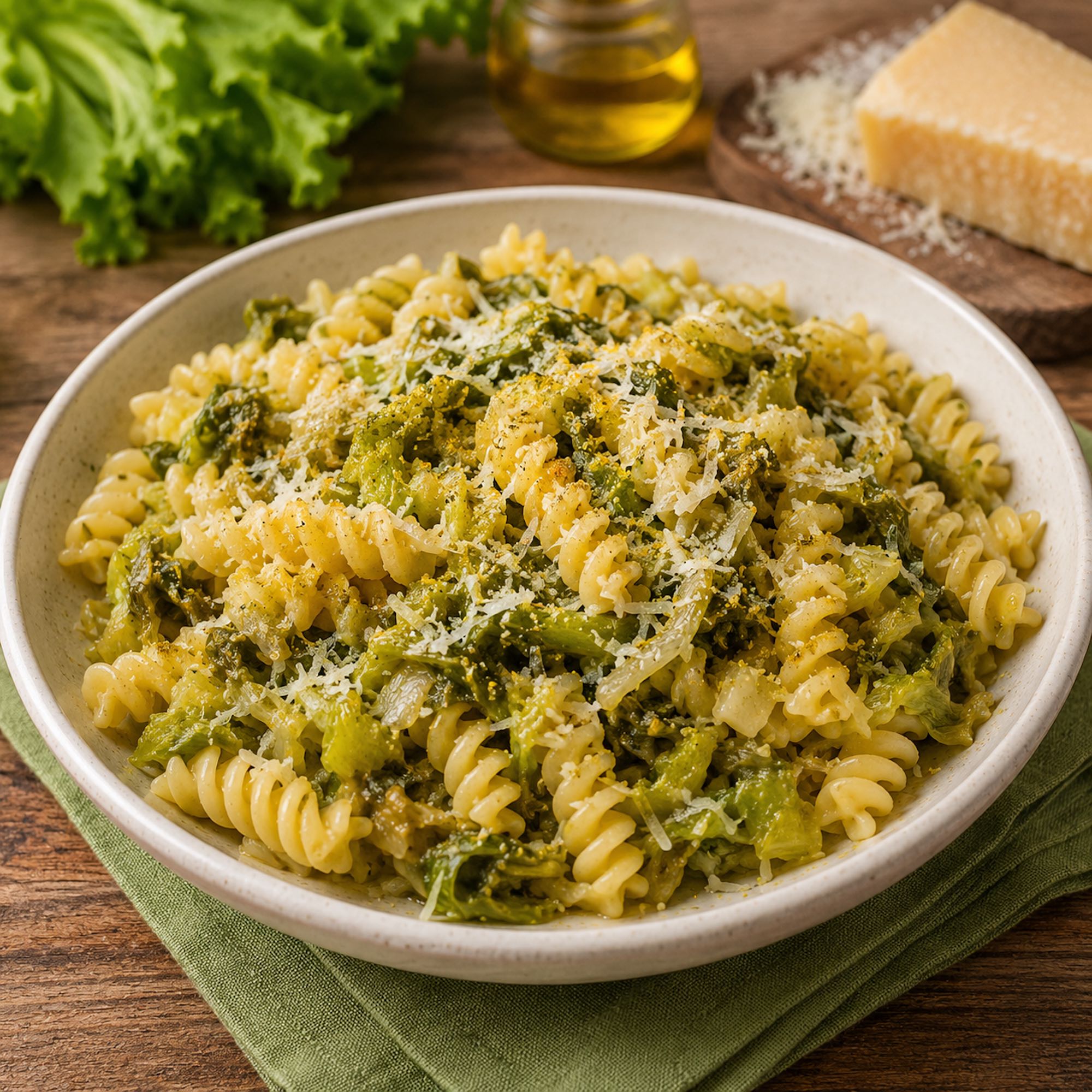 Fusilli scarola e parmigiano